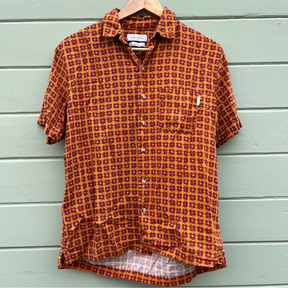 Urban Outfitters S Linen button up floral shirt - Mod Retro